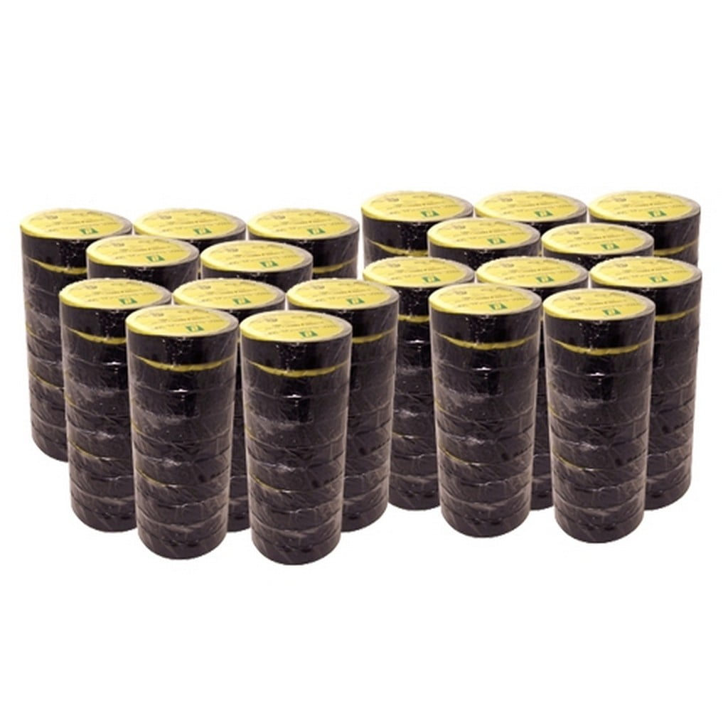Premium All Weather 8 Mil Black Electrical Tape 3/4 X 66 Ft Roll (200 Roll/Case)