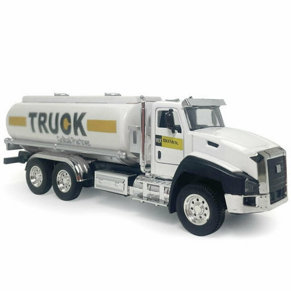 Premium Alloy Oil Tanker Truck Pull Back Model Toy for Playtime and Creative Home or Office Decor
