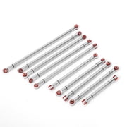 Premium Aluminium Alloy Wheelbase Link Rod for RGT 136100 1/10 RC Car Crawler Upgrade Parts Accessory, Silver ECX224000S Replacement Set 14.00 inches / 35.6 cm