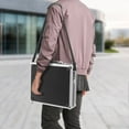 thumbnail image 1 of Premium Aluminum Alloy Locking Briefcase with Combination Lock, Sponge Padding, and Tool Lock for Secure Storage of Documents, Laptops & Valuables - Black, 1 of 9