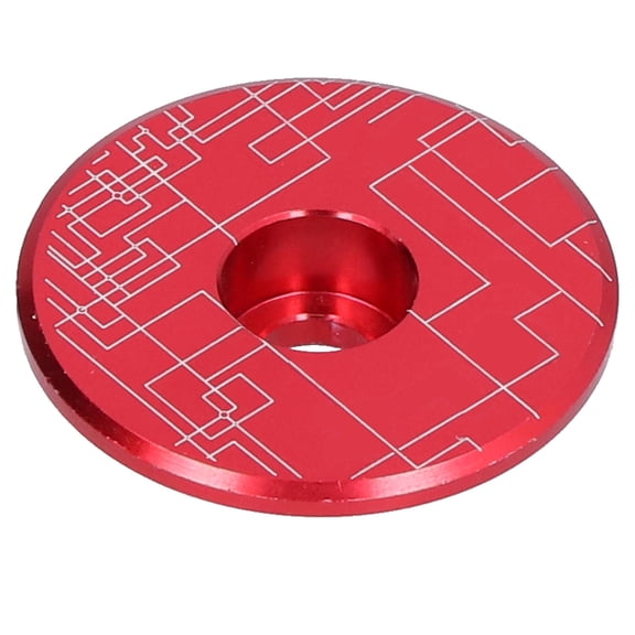 Premium Aluminum Alloy Mountain Bike Headset Top Cover For 1.1in / 28.6mm Front Fork Stem Cap Replacement Upgrade Accessory For Road Bicycles, Red Color