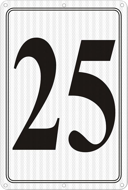 I-CowFun Red Aluminum Number Sign 12x8 Inches – Weather-Resistant, High-Vis For Parking Lots, Docks, Courts