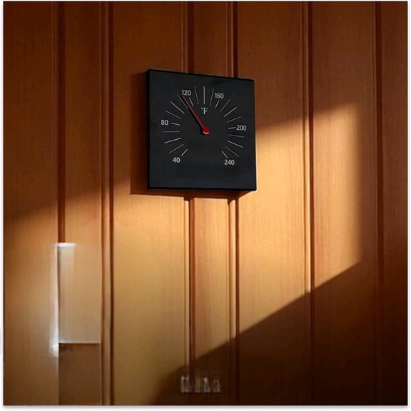 Premium Aluminum Sauna Thermometer 100% Anodized Aluminum, Large Numbers, Durable and Long Lasting, Easy to Install Sauna Thermometer Fahrenheit$$Garden & Patio