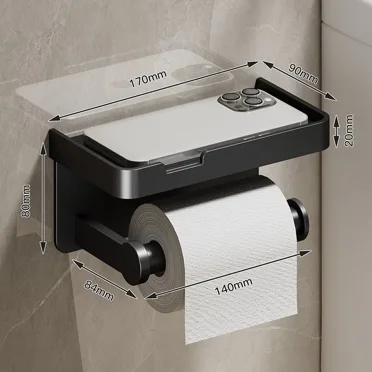 Premium Aluminum Toilet Roll Dispenser