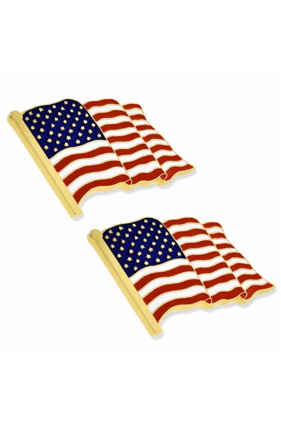 Premium American Flag Lapel Pin, Extra Thick Metal US Flag Brooch, Anti-Rotational Pin Back, Patriotic Accessory for Suits, Jackets, Backpacks, Gifts