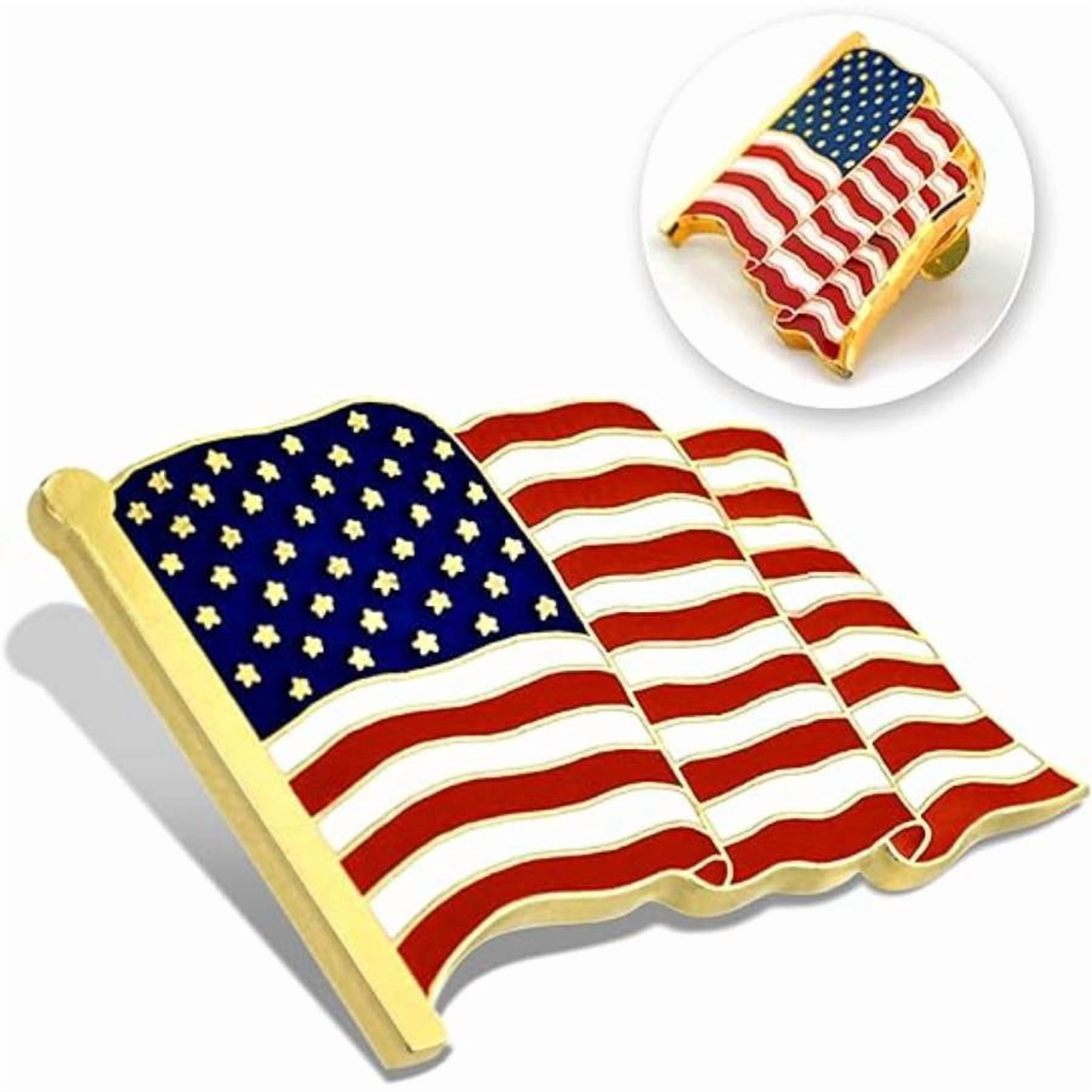 Premium American Flag Lapel Pin, Extra Thick Metal US Flag Brooch, Anti ...