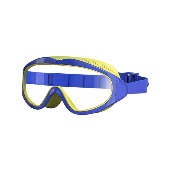 Premium Anti-Fog Swim Goggles for Adults and Youth, UV Protection, Leak-Proof Design, Adjustable Strap, Blue/Yellow