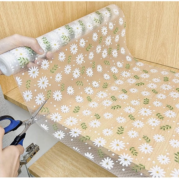 Premium Anti-Slip Kitchen Cabinet Drawer Shelf Mat Liner Sheets Waterproof Strong Table Mat EVA for Bathroom, Fridge Mat Textured Multipurpose (45 cm x 300 cm) (Blue-Green)