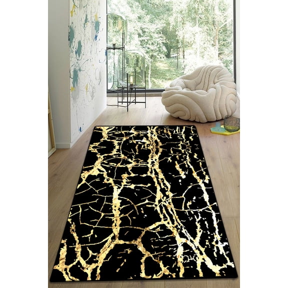 Premium Area Rug, 4' x 5' (120 x 150 cm), 100% Polyester, Digital Print | 1.0 lb/sq ft, 0.2 in Pile Height, Non-Slip Dot Underside | Machine Washable, Easy Care,