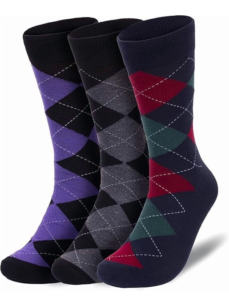 Premium Argyle Dress Socks for Men, Classic and Fun Cotton Socks, 3 Pair Set with Gift Box - Walmart.com Premium Argyle Dress Socks for Men, Classic and Fun Cotton Socks, 3 Pair Set with Gift Box - Walmart.com