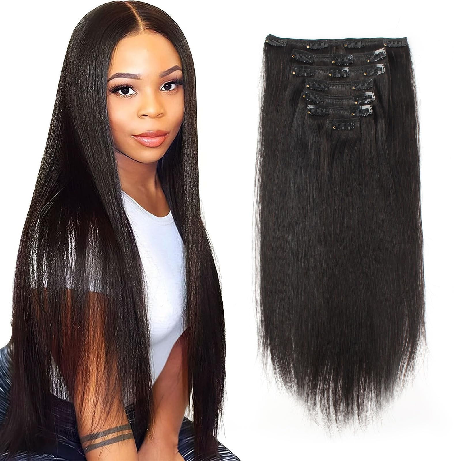 Premium Artificial Wig Clip In Hair Extensions Multiple Styles for
