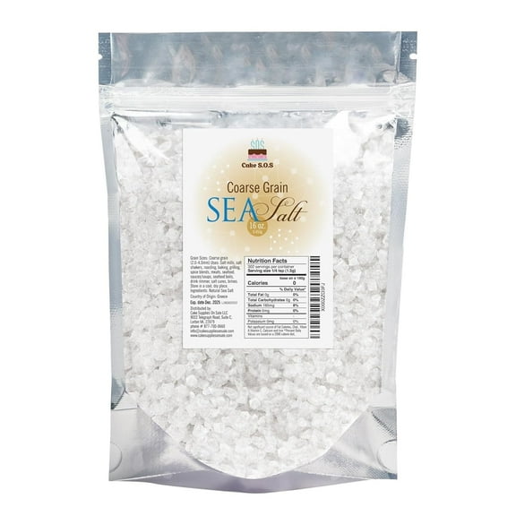 Premium Atlantic Sea Salt, Coarse Grain 1 lb.