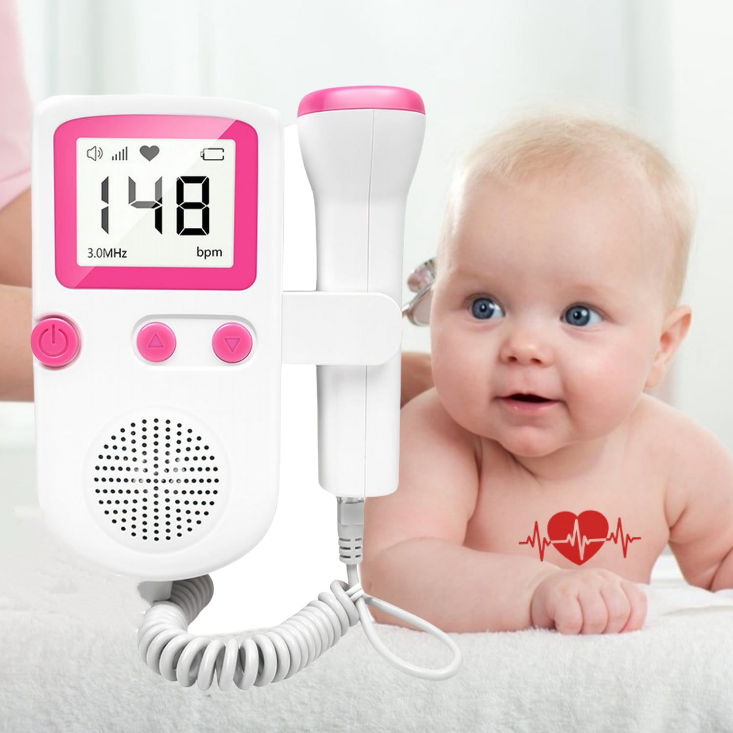 Premium Audio Baby Monitor Large-screen LCD display HD Stereo Sounds Machine H12B