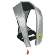 thumbnail image 1 of Premium Automatic / Manual Inflatable Life Jacket Floating Life Vest Slim Inflate Survival Aid Lifesaving PFD Deluxe Leather NEW - Silver, 1 of 1