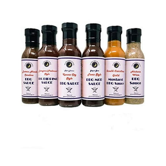 Premium BBQ Sauce | Regional Variety 6 Pack | Gift Box Included | Crafted in Small Batches by June Moon Spice Company