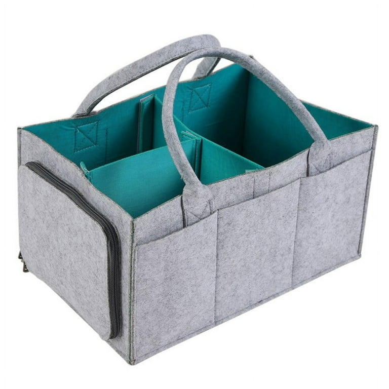 Premium Baby Diaper Caddy Organizer Portable Nursery Storage Bin Planner  Caddy Portable Craft Storage Organizer Car Seat Tote with Zipper Pocket &  5mm