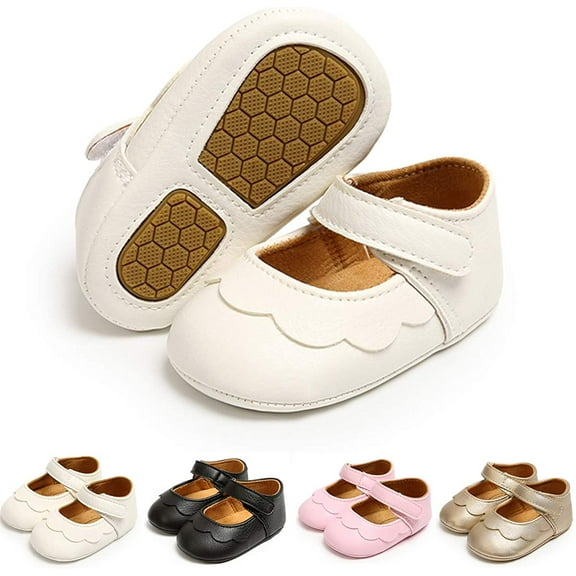 Premium Baby Girl Shoes, Infant Toddler Walking Shoes, Soft Sole Princess Mary Jane Shoes Prewalkers Wedding Dress Shoes Crib Shoes