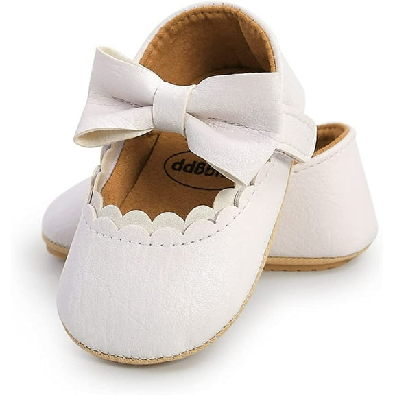 Premium Baby Girl Shoes, Infant Toddler Walking Shoes, Soft Sole Princess Mary Jane Shoes Prewalkers Wedding Dress Shoes Crib Shoes