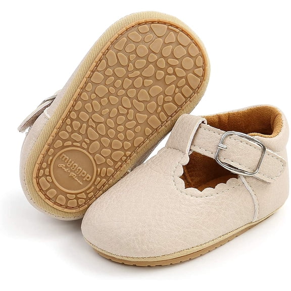 Premium Baby Girl Shoes, Infant Toddler Walking Shoes, Soft Sole Princess Mary Jane Shoes Prewalkers Wedding Dress Shoes Crib Shoes