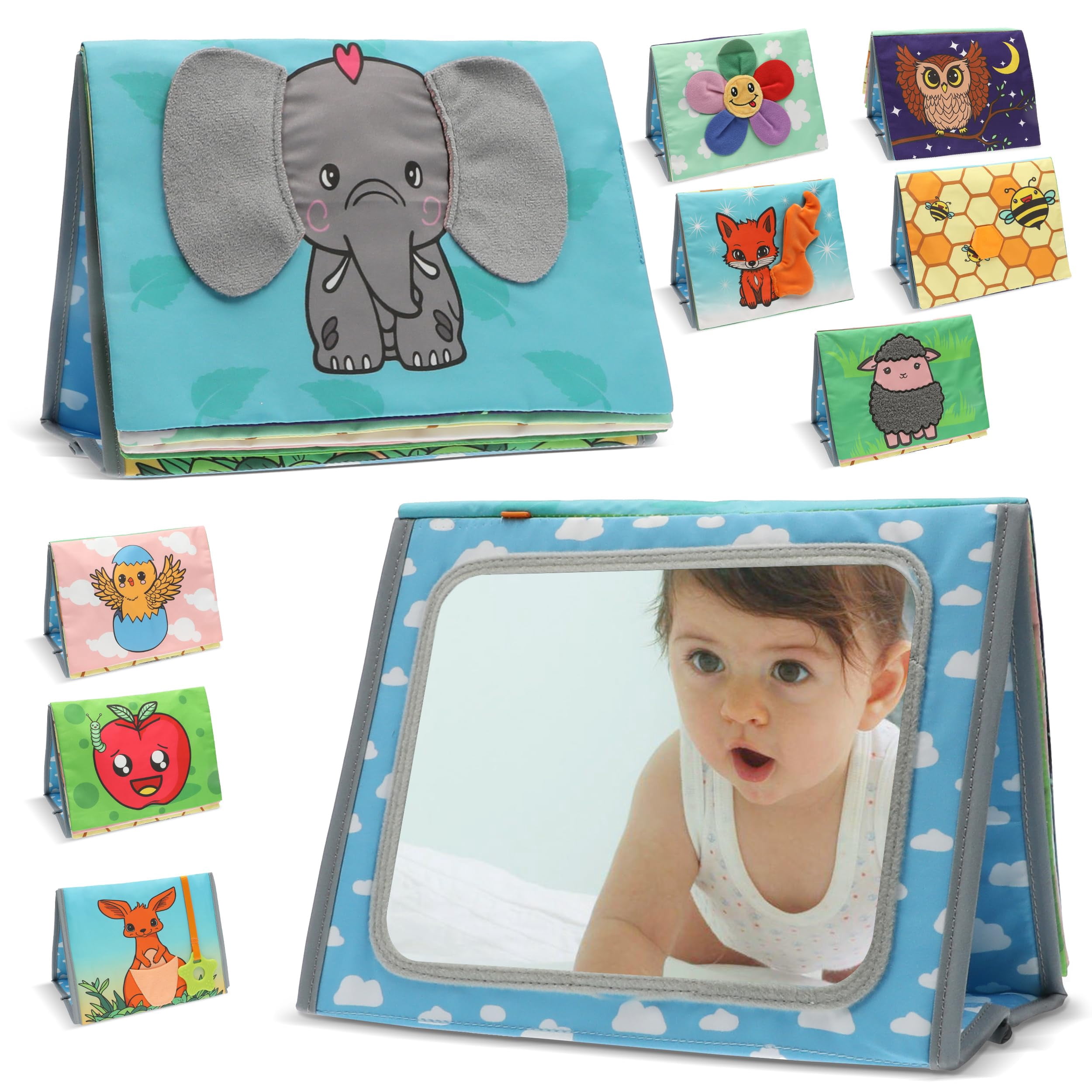 Roly-poly Infant Toy B. Toys Roly-Poly Baby Mirror | Tummy Time Toy ...