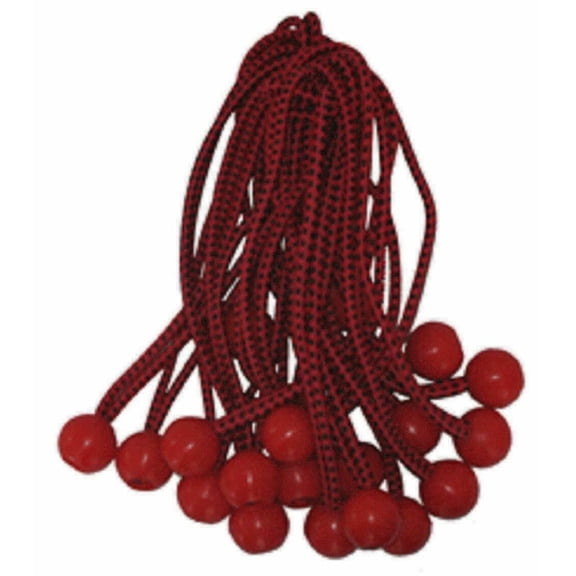 Premium Ball Bungees 50 Pc Bag Elastic Canopy Straps 9 Inch Red Bungee Ball