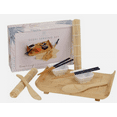 thumbnail image 1 of Premium Bamboo Sushi Serving Set | 9 PCS | Includes Bamboo Tray, Chopsticks, Sauce Dishes, Sushi Mat & Sushi Roller Kit | Serving Platter & Sushi Maker | Japanese Plate Set, 1 of 6