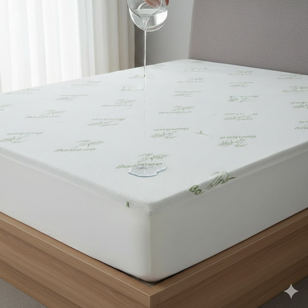 Premium Bamboo & Terry Cloth Fitted Mattress Leak Protector (80" x 60")