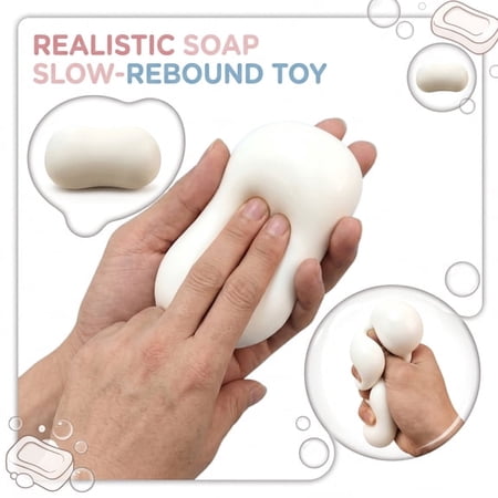 Premium Bar Soap Squishy - Crunchy Sound Sensory Squeeze Toys - Professional Adult ASMR Fidget for Tension Relief