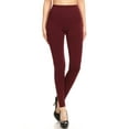 thumbnail image 1 of Premium Basic High Waisted Leggings Burgundy L/XL, 1 of 2