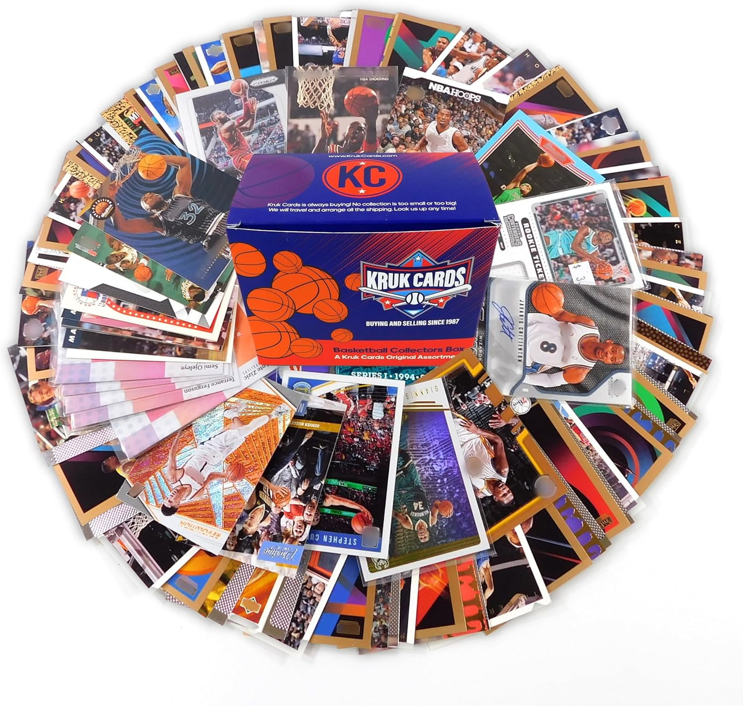 Premium Basketball Card Collection | 100 Assorted Basketball Cards, Hits: Auto, Relic, Numbered, Rookies, Superstars, 2 Vintage Packs | Licensed Sports Cards | Perfect Gift