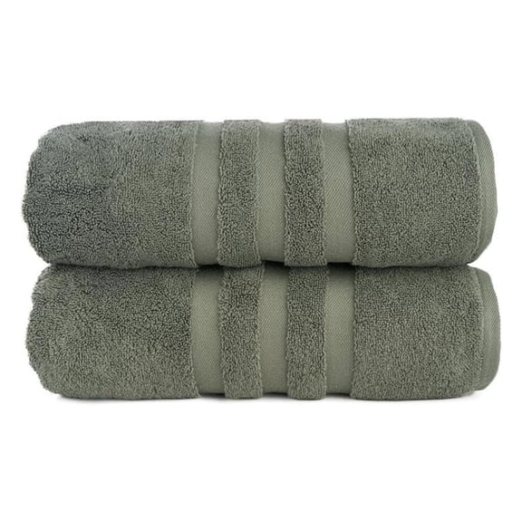 Premium Bath Sheet Set  2-Pack Extra Large 40x80 Towels, 100% Cotton, Quick-Dry & Highly Absorbent, Super Soft Hotel Quality (Grey)