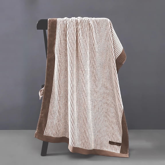 Premium Bath Towel Set | Ultra Absorbent Long Staple Cotton | Quick-Drying Face & Body Towel | Coffee Color | 29x13 Inches | Modern Minimalist Design