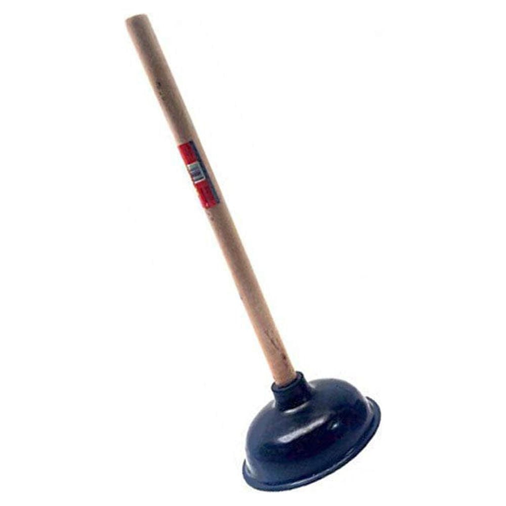 Premium Bathroom Toilet Plunger Suction Cup with Long Wooden Handle Fix