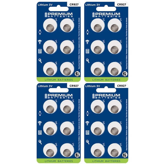 Premium Batteries CR927 3V Child Safe Lithium Coin Cell (24 Count)