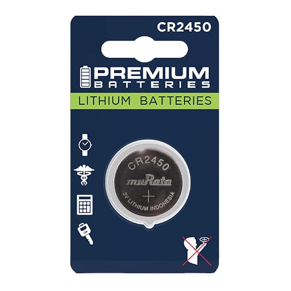 CR2450 Battery 3v Lithium Coin Cell Batteries - High Capacity