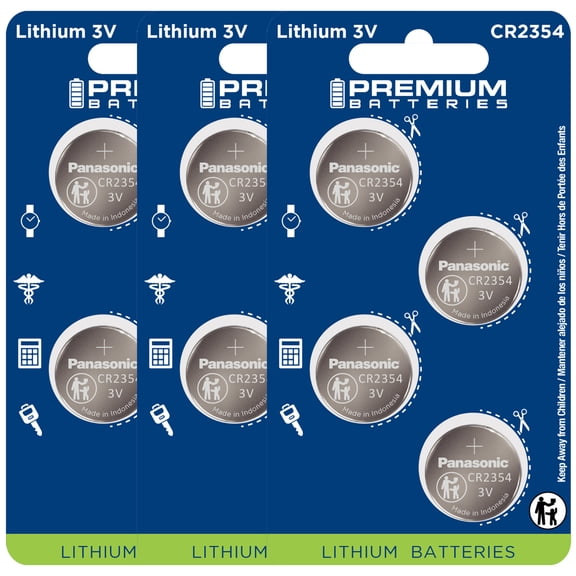 Premium Batteries Panasonic CR2354 3V Child-Safe Lithium Coin Cell (12 Count)