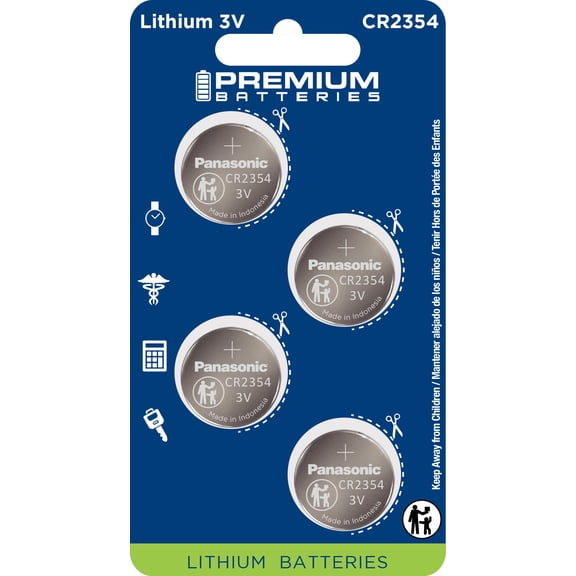 Premium Batteries Panasonic CR2354 3V Child-Safe Lithium Coin Cell (4 Count)