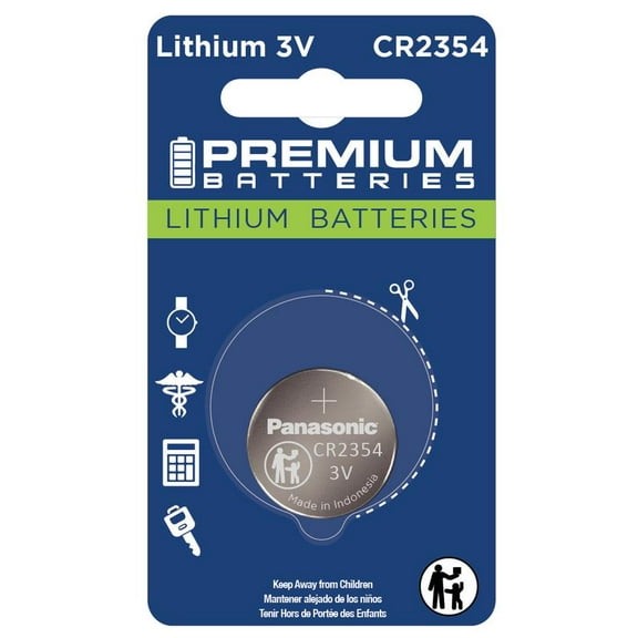 Premium Batteries Panasonic CR2354 3V Lithium Coin Cell Batteries Child-Safe (6 Pack)