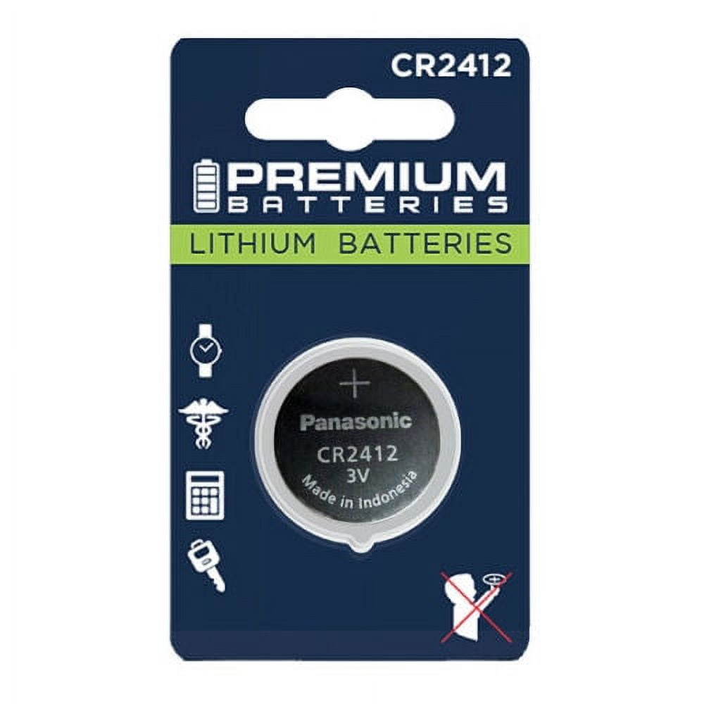 Panasonic CR2430 3V Lithium Coin Cell Battery, 2 Pack