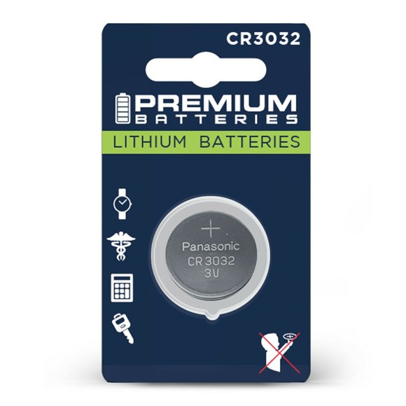 Panasonic BR3032 3V Lithium Coin Cell Battery – 500mAh, Non-Rechargeable (New Old Stock)