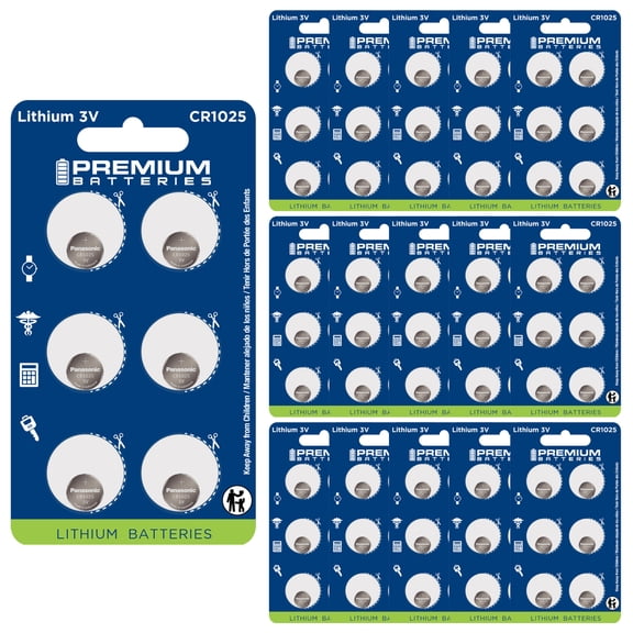 Premium Batteries Renata CR1025 3V Child Safe Lithium Coin Cell (96 Count)