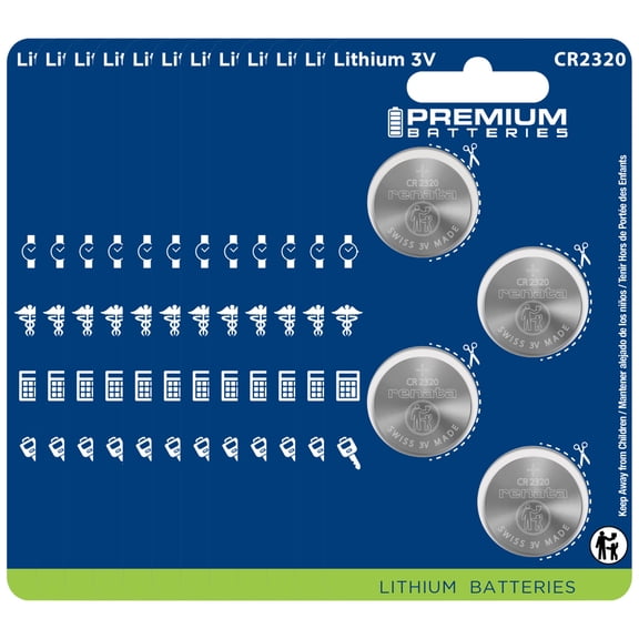 Premium Batteries Renata CR2320 3V Child Safe Lithium Coin Cell (48 Count)