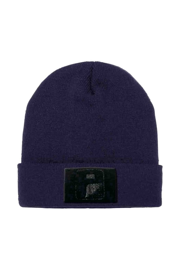 Tactical Beanie by Pull Patch – Authentic Flexfit Winter Hat with 2x3 Inch Hook & Loop Surface for Removable Morale Patches (Navy Blue)