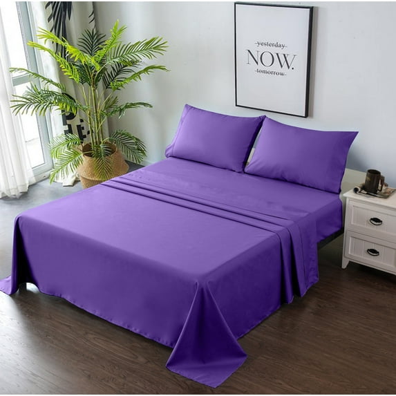 Premium Bed Sheet Set - Breathable and Soft - 4 Piece Set - Deep Pocket and Easy Care