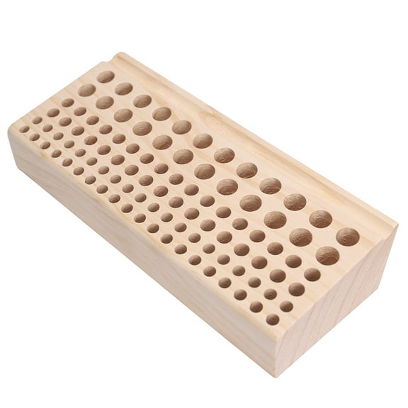 Premium Beech Wood Tool Holder, 98 Holes for Different Carving Tools, Durable, Scratch-Resistant, Ideal for Organizing and Storing Leather Tools