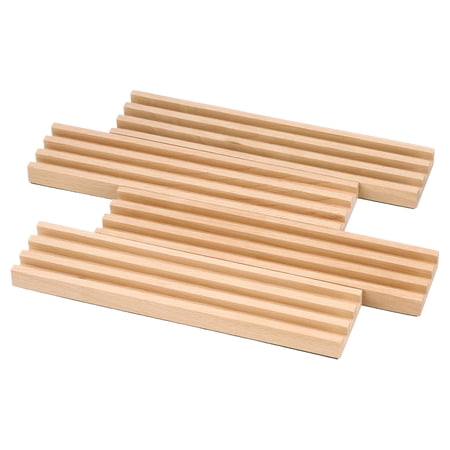Premium Beechwood Domino Racks/Trays - Set of 4