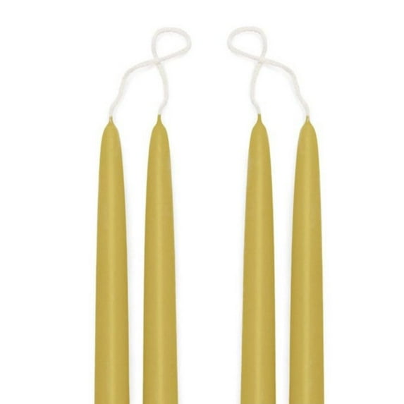 Premium Beeswax Blended Taper Candles - Two Pair Bundle - 12 Inches