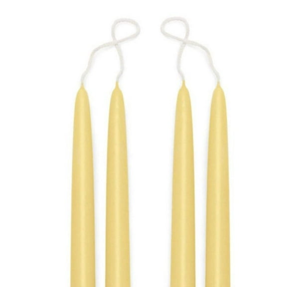 Premium Beeswax Blended Taper Candles - Two Pair Bundle - 15 Inches