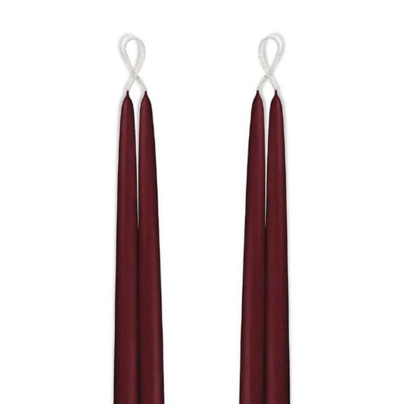 Premium Beeswax Blended Taper Candles - Two Pair Bundle - 15 Inches