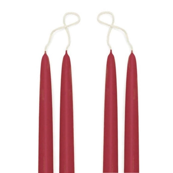 Premium Beeswax Blended Taper Candles - Two Pair Bundle - 18 Inches